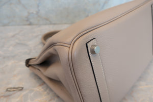 HERMES／エルメス バーキン30 トリヨンクレマンス トゥルティエールグレー □K刻印 ハンドバッグ 700040036