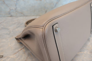 HERMES／エルメス バーキン30 トリヨンクレマンス トゥルティエールグレー □K刻印 ハンドバッグ 700040036