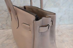 HERMES／エルメス バーキン30 トリヨンクレマンス トゥルティエールグレー □K刻印 ハンドバッグ 700040036