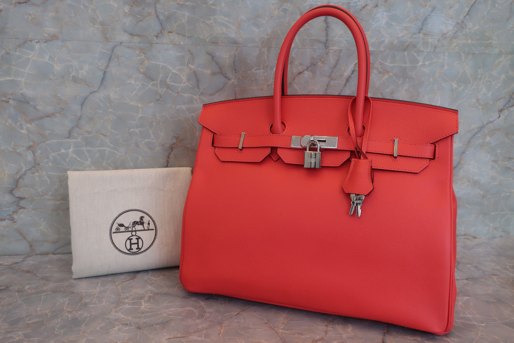 HERMES BIRKIN 35 Epsom leather Rose jaipur T刻印 Hand bag 600090234