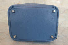 将图片加载到图库查看器，HERMES PICOTIN LOCK PM Clemence leather Blue Agate X刻印 Hand bag 600080191
