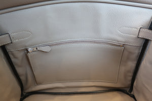 HERMES／エルメス バーキン30 トリヨンクレマンス トゥルティエールグレー □K刻印 ハンドバッグ 700040036