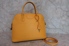 将图片加载到图库查看器，HERMES BOLIDE 35 Graine Couchevel leather Jaune □A刻印 Shoulder bag 800020121
