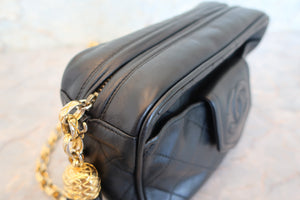 CHANEL/シャネル マトラッセフリンジチェーンショルダーバッグ ラムスキン ブラック/ゴールド金具 ショルダーバッグ 700090186