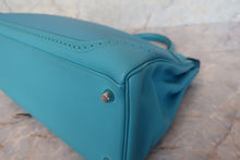 画像をギャラリービューアに読み込む, HERMES／エルメス ケリー35 ギリーズ トゴ/ヴォースイフト ターコイズ T刻印 ショルダーバッグ 700100241
