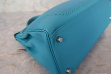 画像をギャラリービューアに読み込む, HERMES／エルメス ケリー35 ギリーズ トゴ/ヴォースイフト ターコイズ T刻印 ショルダーバッグ 700100241

