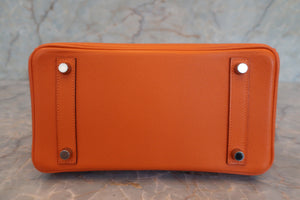HERMES／エルメス バーキン25 ヴォーエプソン オレンジ □K刻印 ハンドバッグ 700080147