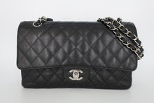 将图片加载到图库查看器，CHANEL/香奈儿 CF 双盖 双链条包 荔枝皮 Black/Silver hardware(黑色/银色金属) 肩背包 800090131
