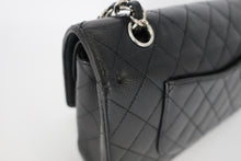 将图片加载到图库查看器，CHANEL/香奈儿 CF 双盖 双链条包 荔枝皮 Black/Silver hardware(黑色/银色金属) 肩背包 800090131
