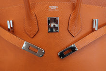 画像をギャラリービューアに読み込む, HERMES／エルメス バーキン25 ヴォーエプソン オレンジ □K刻印 ハンドバッグ 700080147
