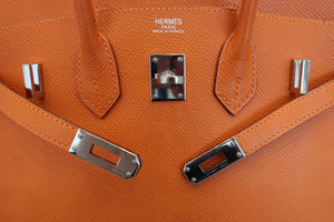 HERMES／エルメス バーキン25 ヴォーエプソン オレンジ □K刻印 ハンドバッグ 700080147