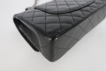 将图片加载到图库查看器，CHANEL/香奈儿 CF 双盖 双链条包 荔枝皮 Black/Silver hardware(黑色/银色金属) 肩背包 800090131
