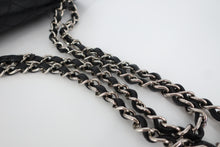 将图片加载到图库查看器，CHANEL/香奈儿 CF 双盖 双链条包 荔枝皮 Black/Silver hardware(黑色/银色金属) 肩背包 800090131
