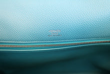 画像をギャラリービューアに読み込む, HERMES／エルメス ケリー35 ギリーズ トゴ/ヴォースイフト ターコイズ T刻印 ショルダーバッグ 700100241
