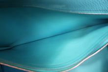 画像をギャラリービューアに読み込む, HERMES／エルメス ケリー35 ギリーズ トゴ/ヴォースイフト ターコイズ T刻印 ショルダーバッグ 700100241
