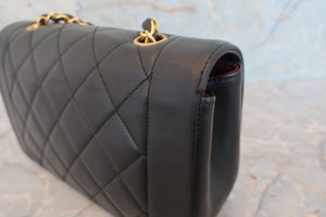 CHANEL/シャネル ダイアナマトラッセチェーンショルダーバッグ ラムスキン ブラック/ゴールド金具 ショルダーバッグ 700060065