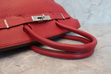 将图片加载到图库查看器，HERMES BIRKIN 30 Fjord leather Rouge garance □I刻印 Hand bag 600090281
