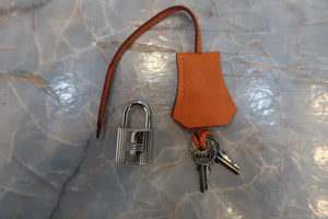 HERMES／エルメス バーキン25 ヴォーエプソン オレンジ □K刻印 ハンドバッグ 700080147