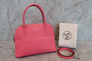HERMES／エルメス ボリード27 ヴォーエプソン ローズアザレ T刻印 ショルダーバッグ 700040213