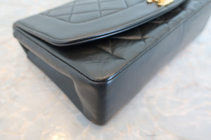 CHANEL/シャネル ダイアナマトラッセチェーンショルダーバッグ ラムスキン ブラック/ゴールド金具 ショルダーバッグ 700090232