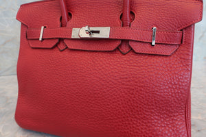 HERMES BIRKIN 30 Fjord leather Rouge garance □I刻印 Hand bag 600090281