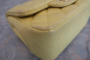 CHANEL/シャネル ミニマトラッセシングルフラップチェーンショルダーバッグ ラムスキン イエロー/ゴールド金具 ショルダーバッグ 700070095