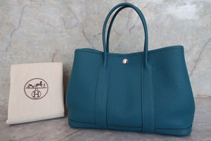 HERMES GARDEN PARTY TPM Negonda leather Blue izmir X刻印 Tote bag 600080198