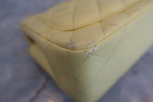CHANEL/シャネル ミニマトラッセシングルフラップチェーンショルダーバッグ ラムスキン イエロー/ゴールド金具 ショルダーバッグ 700070095