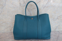 将图片加载到图库查看器，HERMES GARDEN PARTY TPM Negonda leather Blue izmir X刻印 Tote bag 600080198
