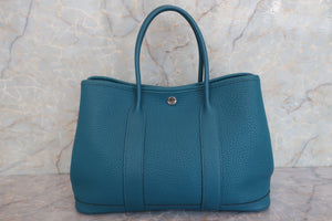 HERMES GARDEN PARTY TPM Negonda leather Blue izmir X刻印 Tote bag 600080198