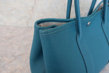 将图片加载到图库查看器，HERMES GARDEN PARTY TPM Negonda leather Blue izmir X刻印 Tote bag 600080198
