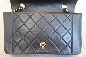 CHANEL/シャネル ダイアナマトラッセチェーンショルダーバッグ ラムスキン ブラック/ゴールド金具 ショルダーバッグ 700090232
