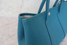 将图片加载到图库查看器，HERMES GARDEN PARTY TPM Negonda leather Blue izmir X刻印 Tote bag 600080198
