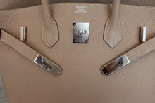 将图片加载到图库查看器，HERMES BIRKIN 35 Clemence leather Argile Hand bag 600070134
