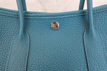 将图片加载到图库查看器，HERMES GARDEN PARTY TPM Negonda leather Blue izmir X刻印 Tote bag 600080198
