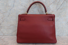 将图片加载到图库查看器，HERMES KELLY 32 Clemence leather Rouge H □F刻印 Shoulder bag 600090228
