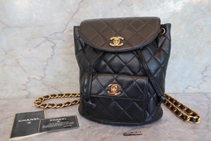 CHANEL/シャネル マトラッセチェーンリュック ラムスキン ブラック/ゴールド金具 リュック 700090168
