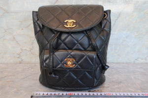 CHANEL/シャネル マトラッセチェーンリュック ラムスキン ブラック/ゴールド金具 リュック 700090168