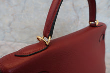 将图片加载到图库查看器，HERMES KELLY 32 Clemence leather Rouge H □F刻印 Shoulder bag 600090228
