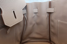 Load image into Gallery viewer, HERMES BIRKIN 35 Clemence leather Argile Hand bag 600070134
