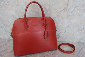 HERMES BOLIDE 35 Box carf leather Brique 〇Y Engraving Shoulder bag 600080215