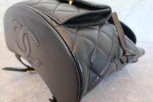 CHANEL/シャネル マトラッセチェーンリュック ラムスキン ブラック/ゴールド金具 リュック 700090168
