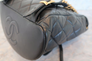 CHANEL/シャネル マトラッセチェーンリュック ラムスキン ブラック/ゴールド金具 リュック 700090168