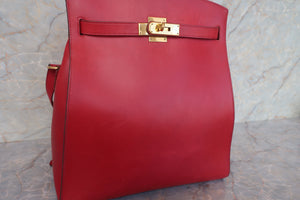 HERMES KELLY SPORT GM Box carf leather Rouge vif 〇X刻印 Shoulder bag 600100135