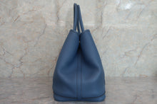 将图片加载到图库查看器，HERMES GARDEN PARTY PM Negonda leather Blue brighton X刻印 Tote bag 600070077
