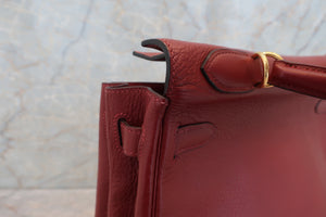 HERMES KELLY 32 Clemence leather Rouge H □F刻印 Shoulder bag 600090228