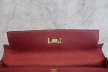 将图片加载到图库查看器，HERMES KELLY 32 Clemence leather Rouge H □F刻印 Shoulder bag 600090228
