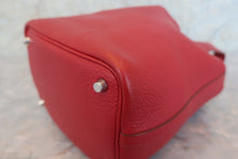将图片加载到图库查看器，HERMES PICOTIN LOCK PM Clemence leather Rouge garance □O刻印 Hand bag 600050020

