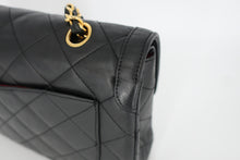 画像をギャラリービューアに読み込む, CHANEL/シャネル パリ限定マトラッセダブルフラップチェーンショルダーバッグ ラムスキン ブラック/ゴールド金具 ショルダーバッグ 800100050

