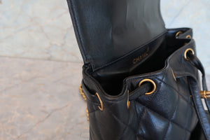 CHANEL/シャネル マトラッセチェーンリュック ラムスキン ブラック/ゴールド金具 リュック 700090168